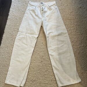 Citizens Of Humanity Womens White Baggy Ayla Jeans - Size 27